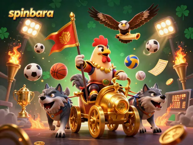 Engage in exciting gameplay at Spinbara Casino with dynamic sports elements and a victorious atmosphere.